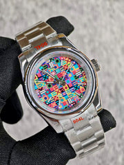 Seiko Mod Oyster Perpetual – Confetti front