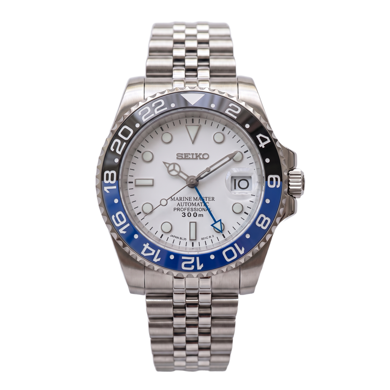 Seiko Mod GMT – Polar White Batman