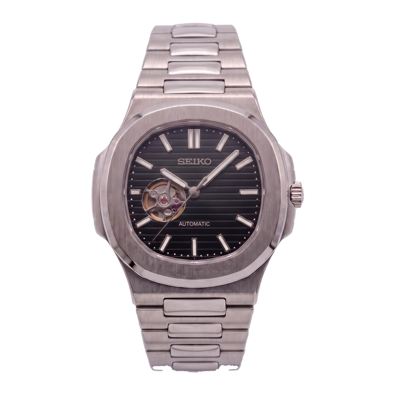 Seiko Mod Nautilus – Black Open Heart