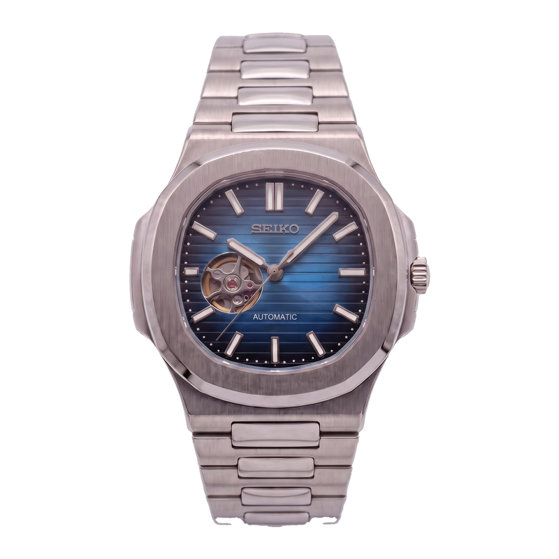 Seiko Mod Nautilus – Blue Open Heart