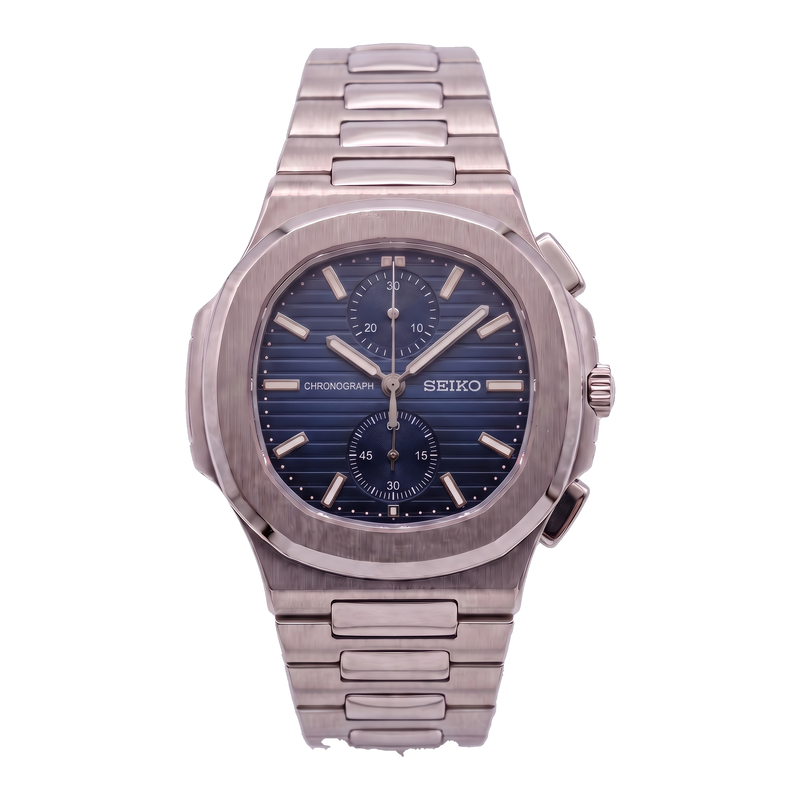 Seiko Mod Nautilus – Chronograph Blue