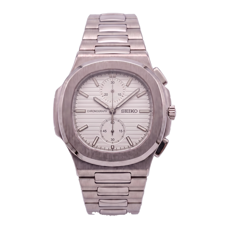 Seiko Mod Nautilus – Chronograph White