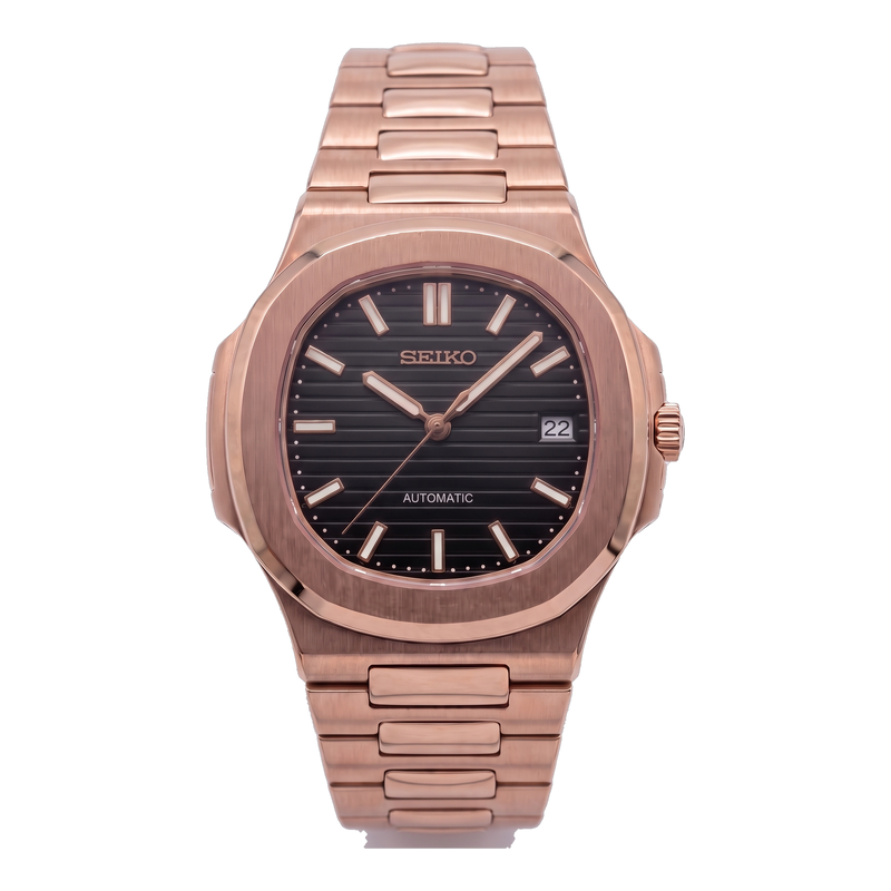 Seiko Mod Nautilus – Rose Gold Black