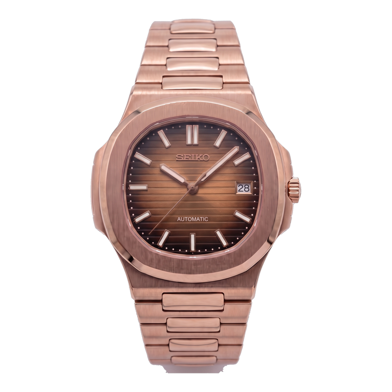 Seiko Mod Nautilus – Rose Brown Dial