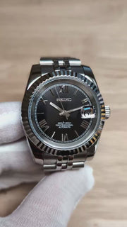 Seiko Mod Datejust - Roman Black product video