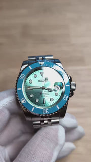 Seiko Mod Submariner Diver – Tiffany Sunburst product video