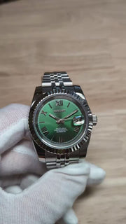 Seiko Mod Datejust – Green Roman Dial product video