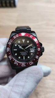 Seiko Mod Submariner 24H – Stealth Red product video