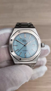 Seiko Mod Royal Oak – Ice Blue Waffle Dial product video