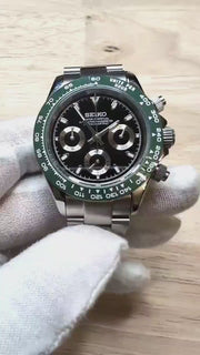 Seiko Mod Daytona - Green Apex product video