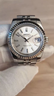 Seiko Mod Datejust - Silver Dial product video