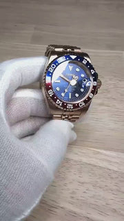 Seiko Mod Submariner 24H – Blue Pepsi Rose Gold product video