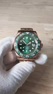 Seiko Mod Submariner 24H - Hulk Rose Gold product video