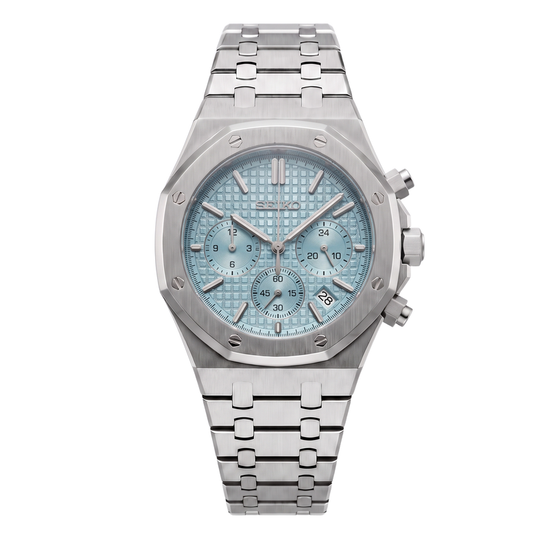 Seiko Mod Royal Oak – Chronograph Ice Blue