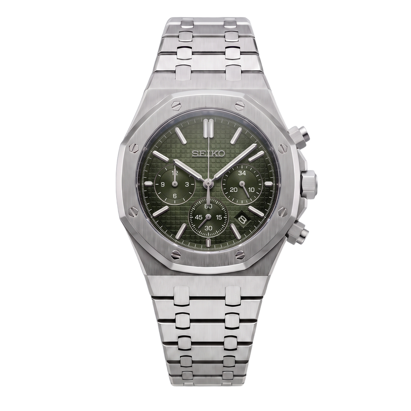Seiko Mod Royal Oak – Chronograph Olive Green