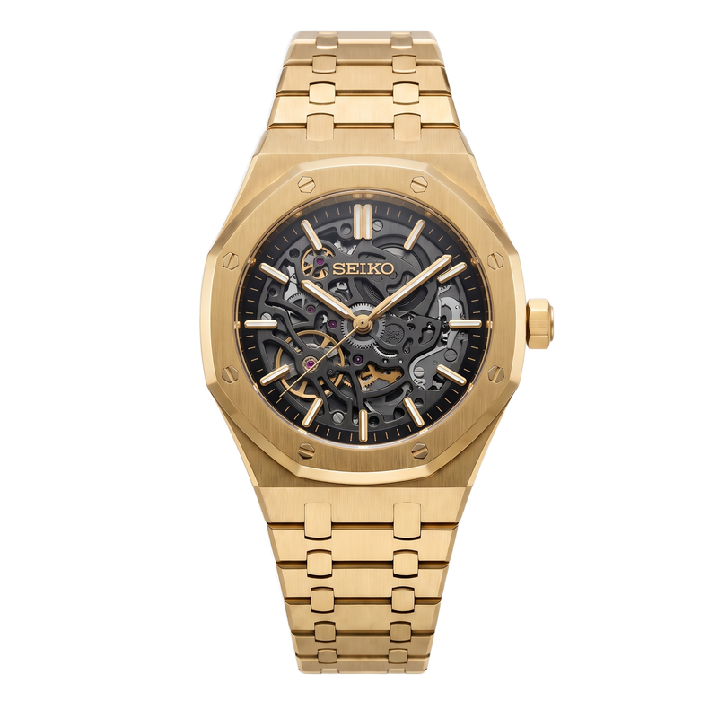 Seiko Mod Royal Oak – Skeleton Gold