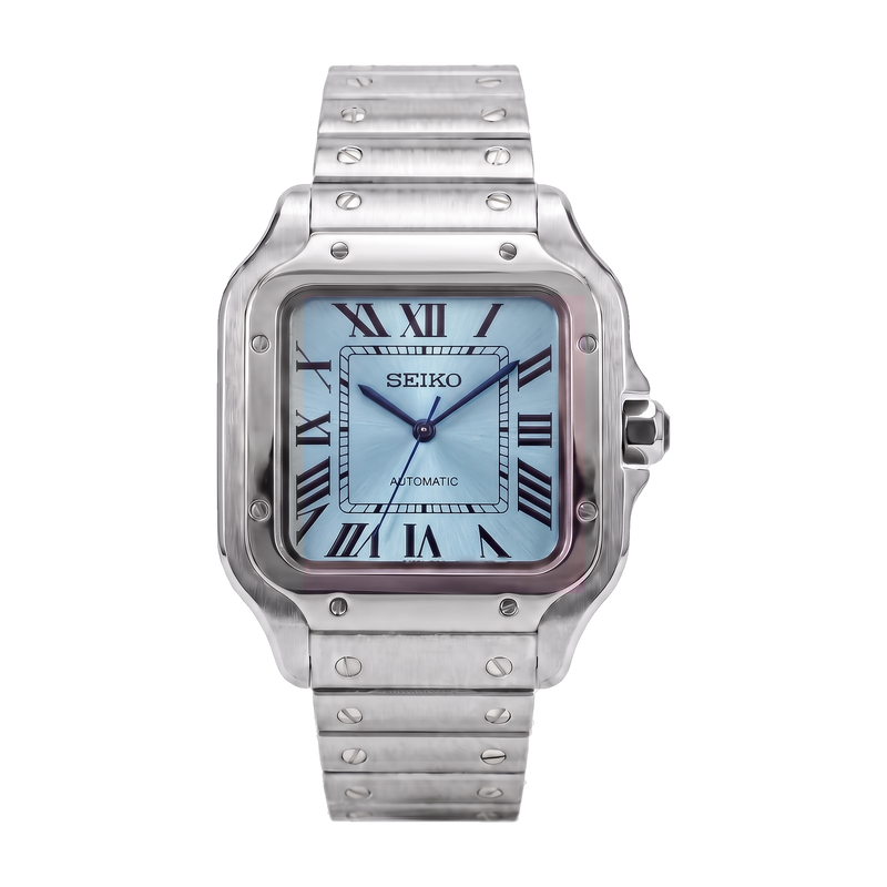 Seiko Mod Santos – Light Blue Dial