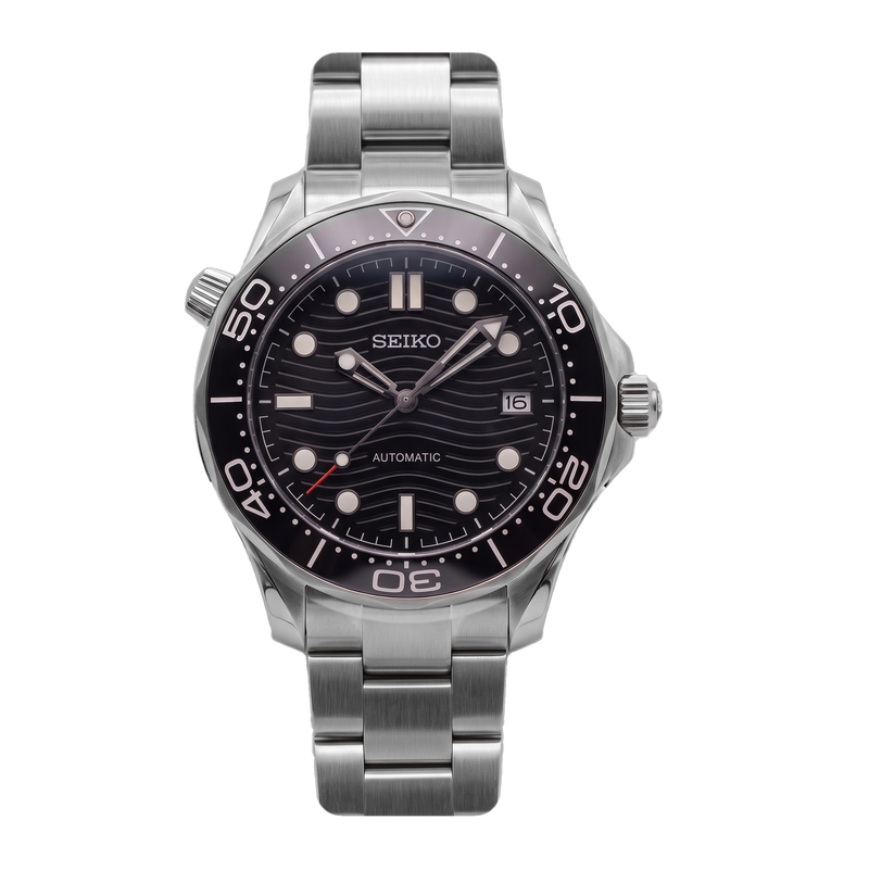 Seiko Mod Seamaster Diver – Black Wave Dial