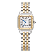 Seiko Mod Ladies Santos - Two-Tone Gold & White studio product view