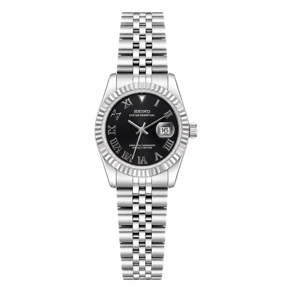 Seiko Mod Ladyjust - Black Roman Dial