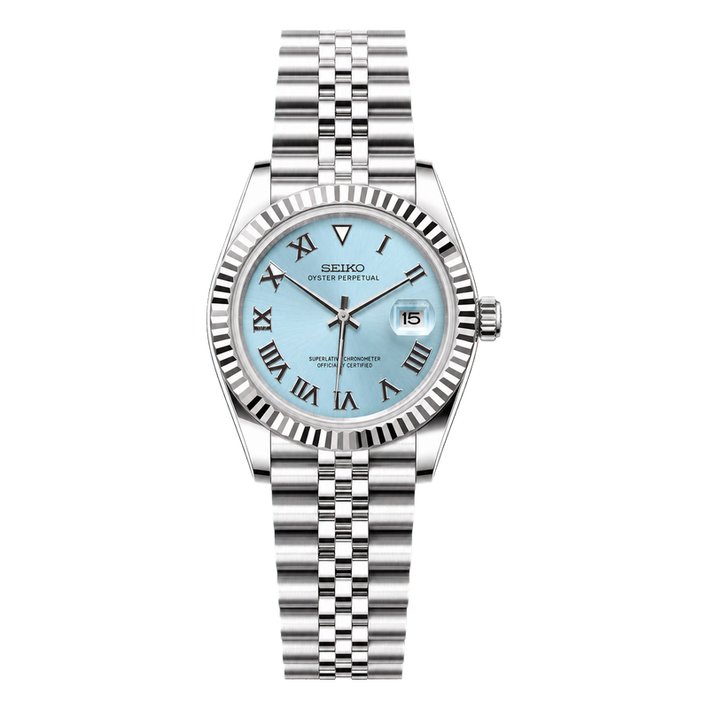 Seiko Mod Ladyjust - Glacier Blue Roman Dial studio product view