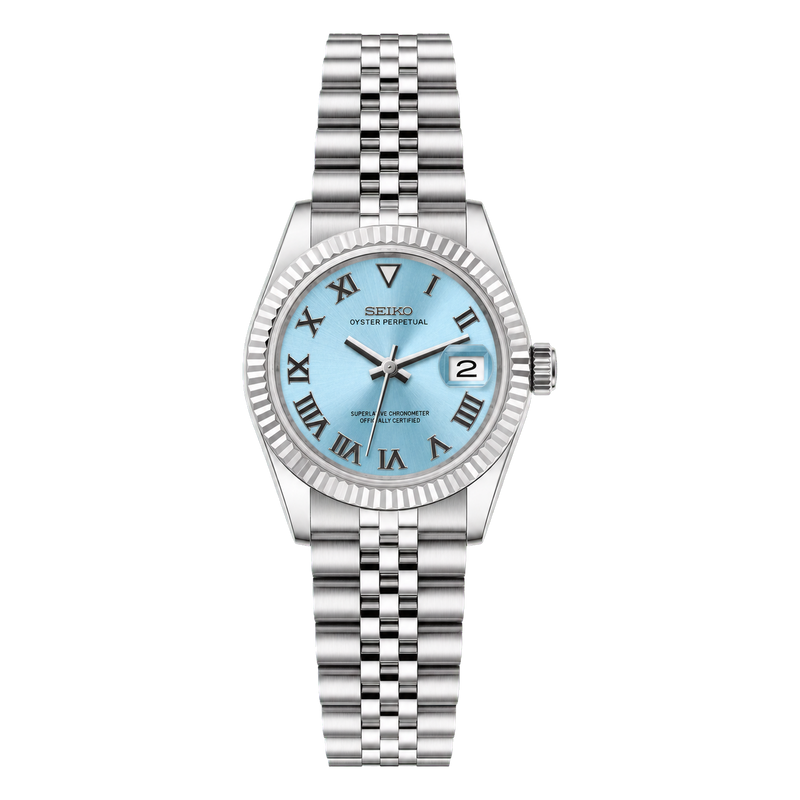 Seiko Mod Ladyjust - Ice Blue Roman Dial studio product view