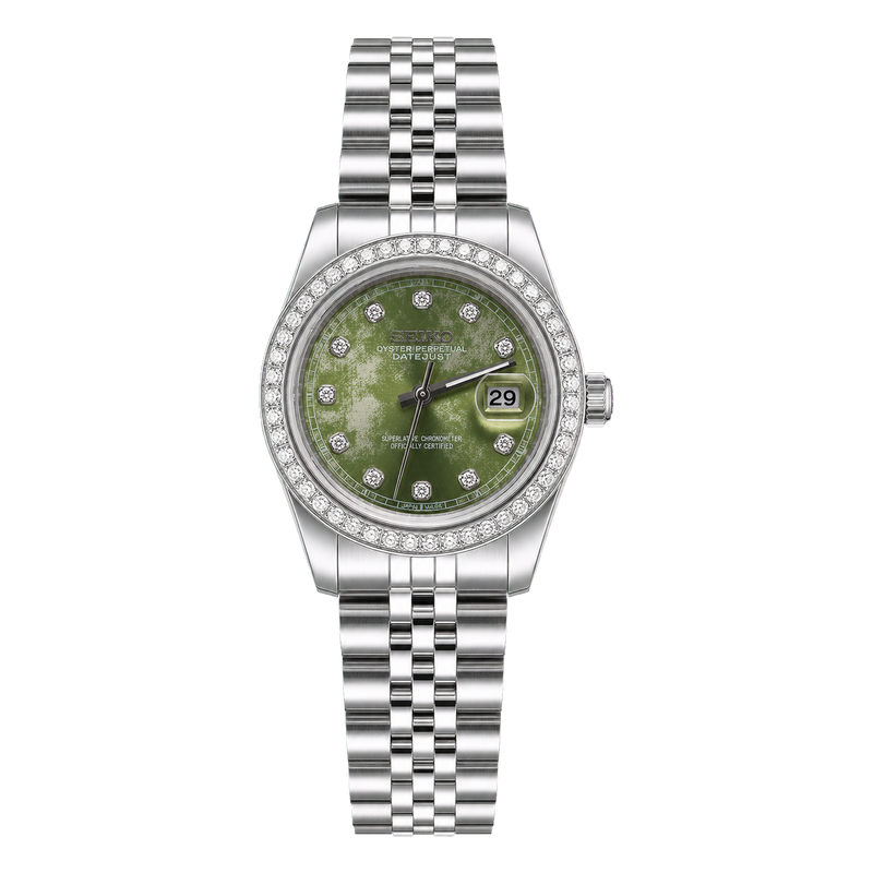 Seiko Mod Ladyjust - Olive Diamond studio product view