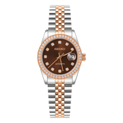 Seiko Mod Ladyjust - Rose Chocolate Diamond Bezel studio product view