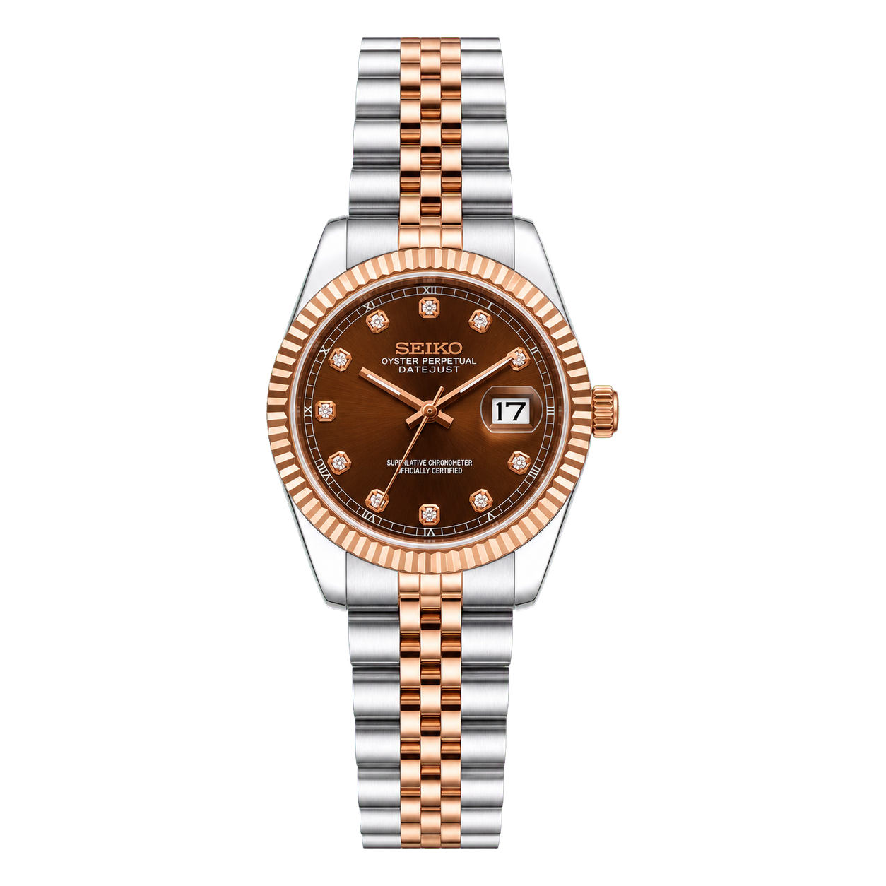 Seiko Mod Ladyjust - Rose Chocolate Diamond studio product view