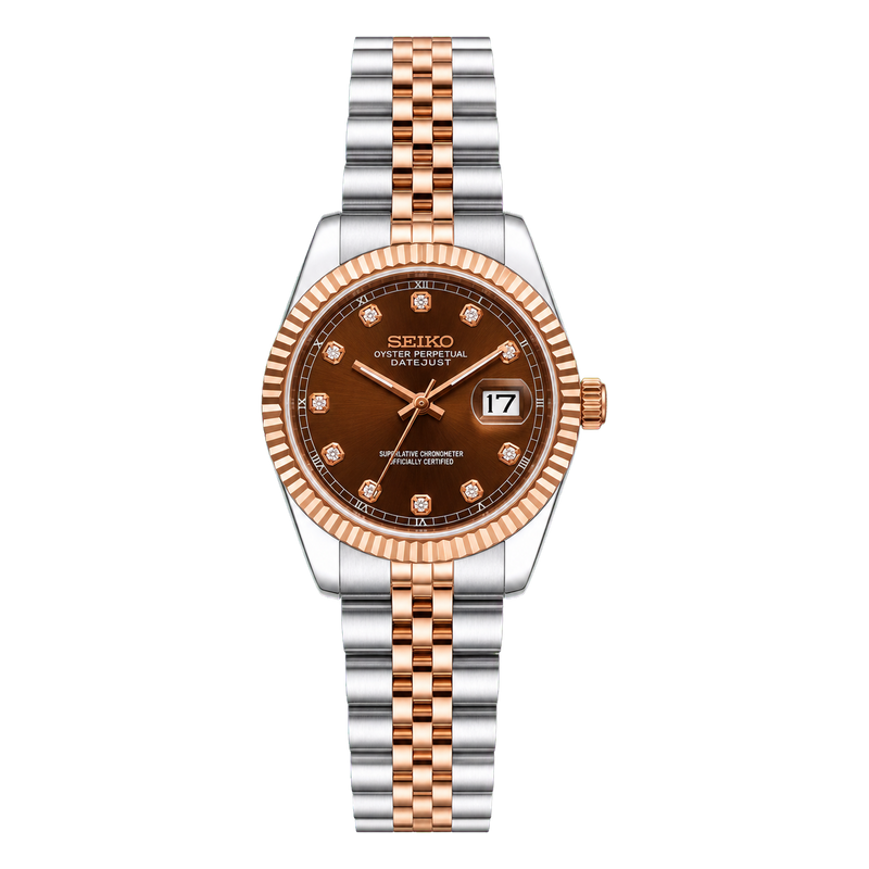 Seiko Mod Ladyjust - Rose Chocolate Diamond studio product view