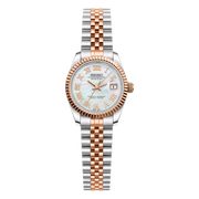 Seiko Mod Ladyjust - Rose Gold Mother of Pearl Roman studio product view