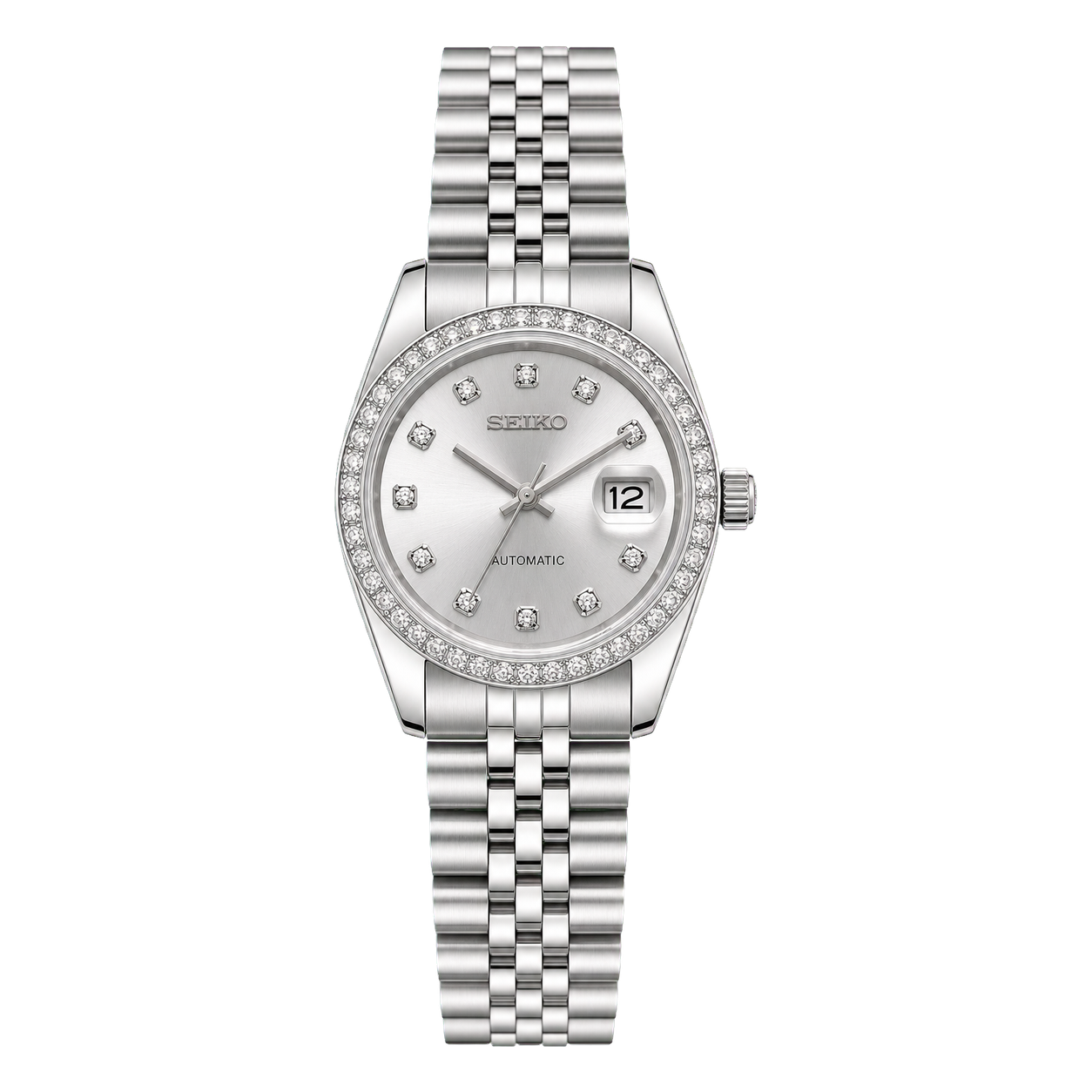 Seiko Mod Ladyjust - Silver Diamond studio product view