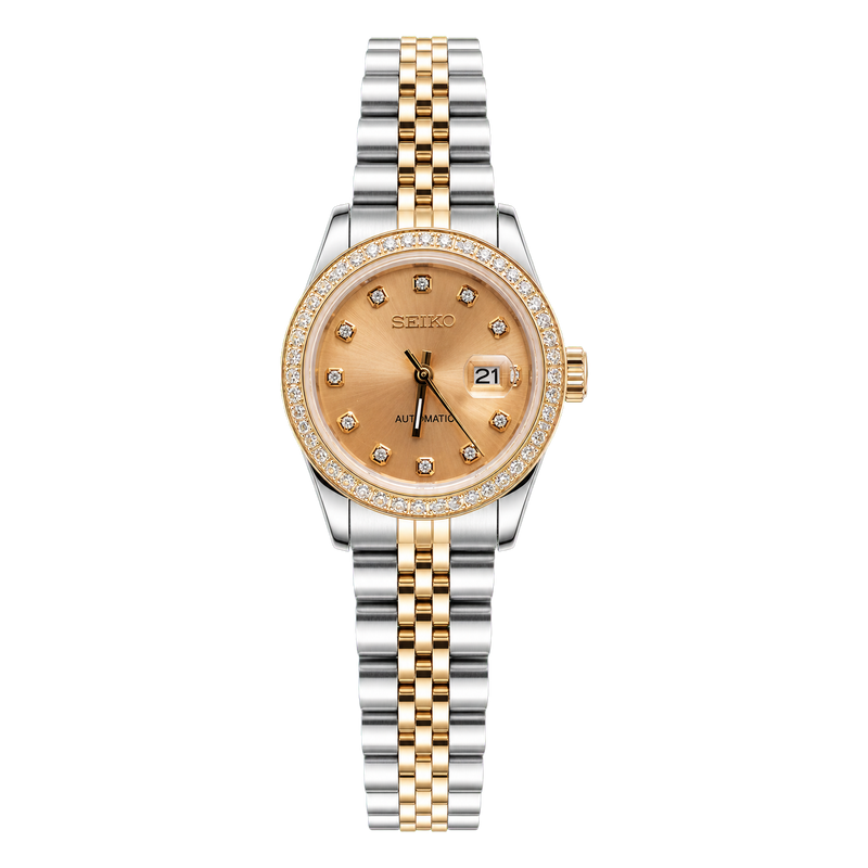 Seiko Mod Ladyjust - Two-Tone Champagne Diamond studio product view