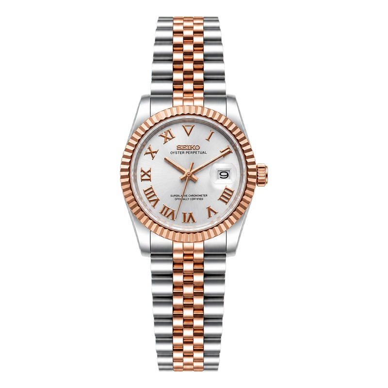 Seiko Mod Ladyjust - Two-Tone Rose Gold Champagne Dial studio product view