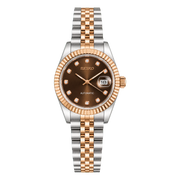 Seiko Mod Ladyjust - Two-Tone Rose Gold Chocolate Diamond studio product view