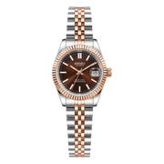 Seiko Mod Ladyjust – Two-Tone Rose Gold Chocolate studio product view