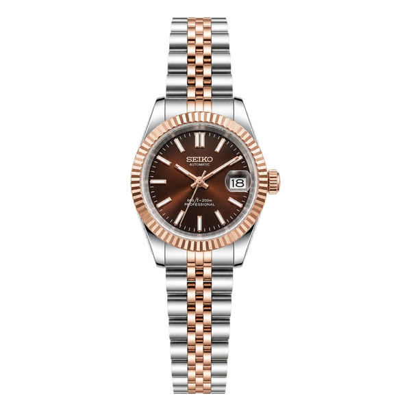 Seiko Mod Ladyjust - Two-Tone Rose Gold Chocolate