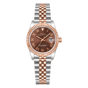 Seiko Mod Ladyjust - Two-Tone Rose Gold Chocolate Roman studio product view