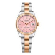 Approved transparent studio product view - Seiko Mod Ladyjust - Two-Tone Rose Pink Dial