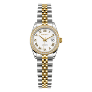 Seiko Mod Ladyjust - Two-Tone White Roman Diamond studio product view