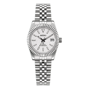 Seiko Mod Ladyjust – White Geometric Dial studio product view