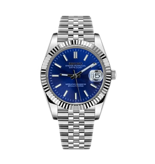 Seiko Mod Datejust – Blue Sunburst Dial