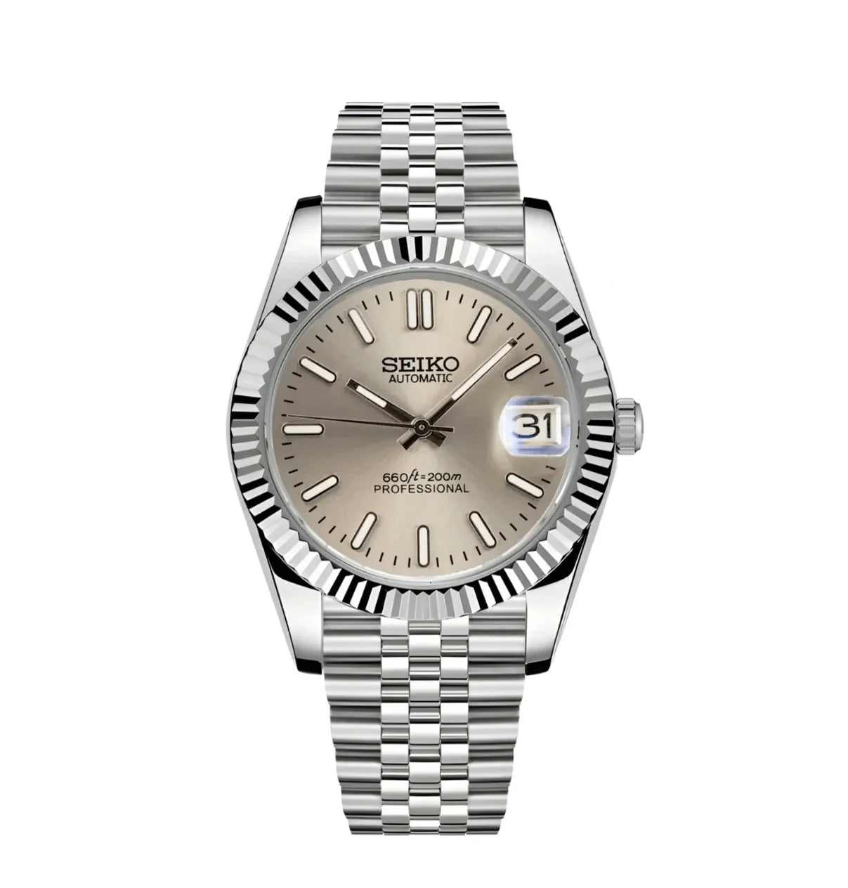Seiko Mod Datejust – Champagne Dial