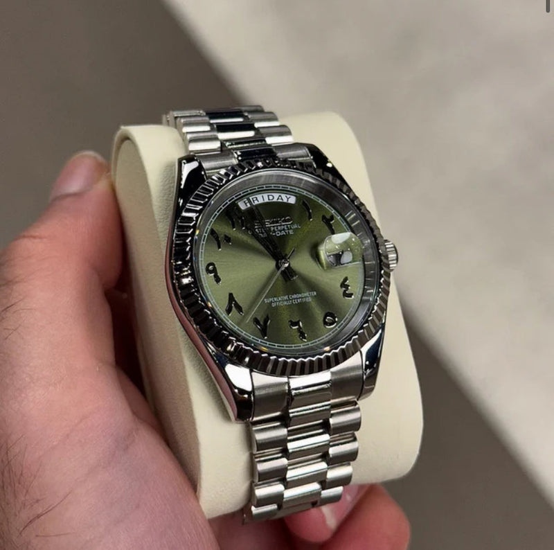 Seiko Mod Day-Date – Olive Arabic Dial supplier photo 4