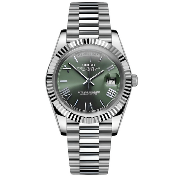 Seiko Mod Day-Date – Roman Green