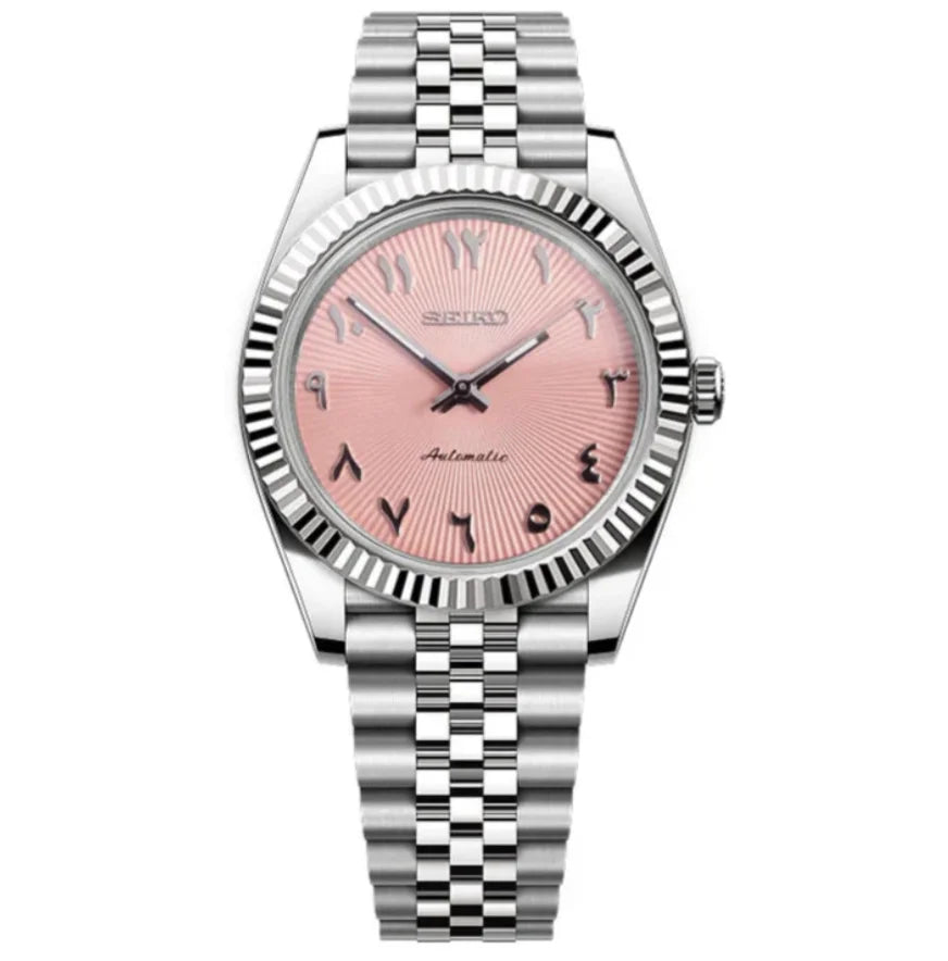 Seiko Mod Datejust – Pink Arabic