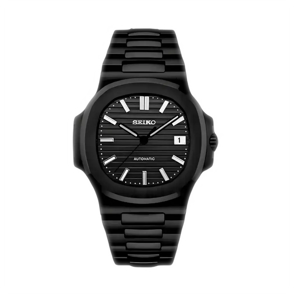 Seiko Mod Nautilus Stealth Black – Full Black Edition