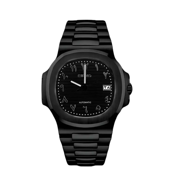 Seiko Mod Nautilus - Arabic Triple Black