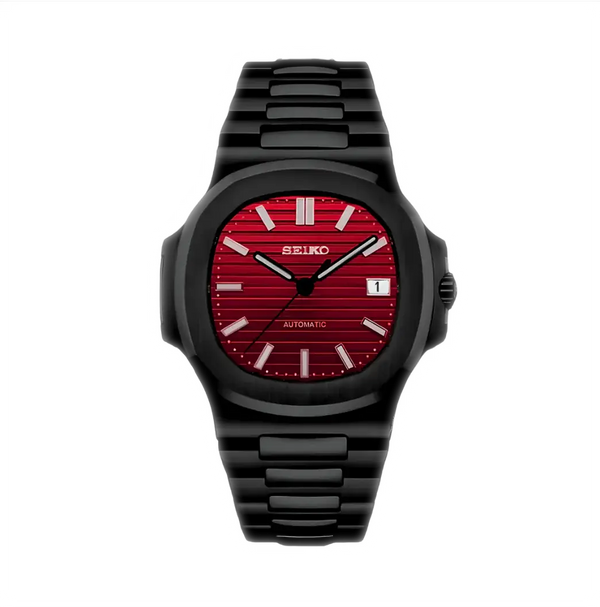 Seiko Mod Nautilus Inferno Red – Black Edition