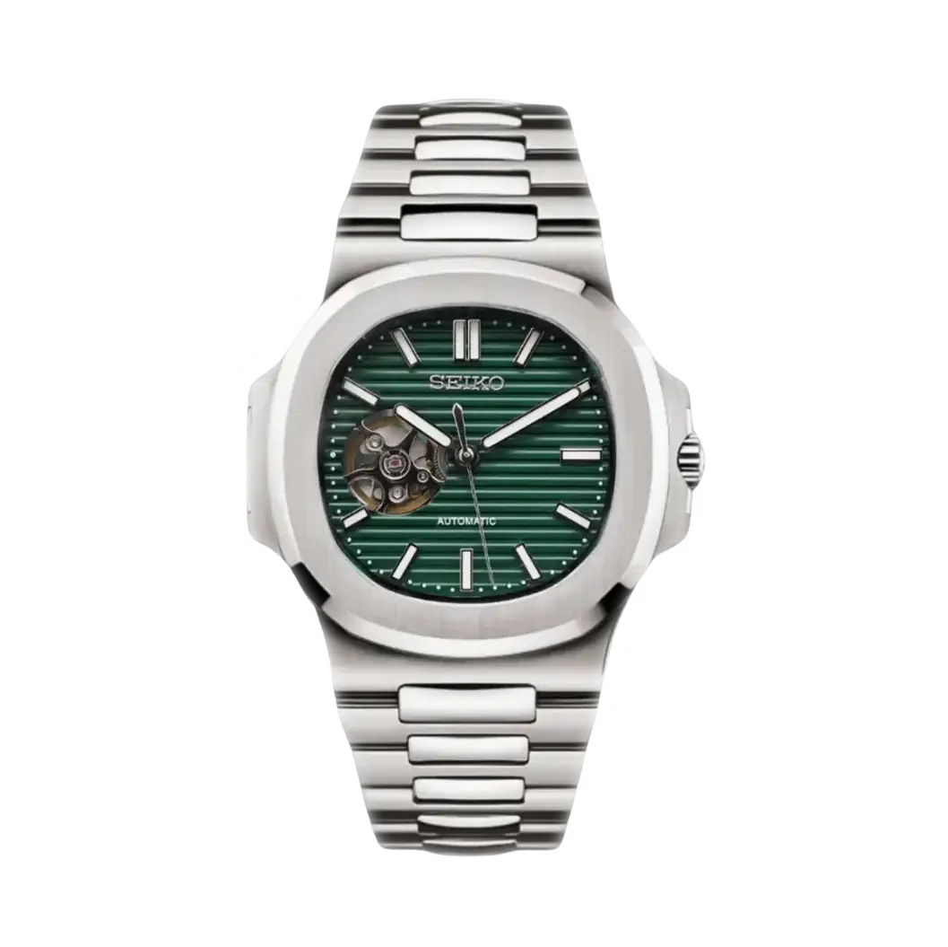 Seiko Mod Nautilus - Cœur Ouvert Vert Émeraude
